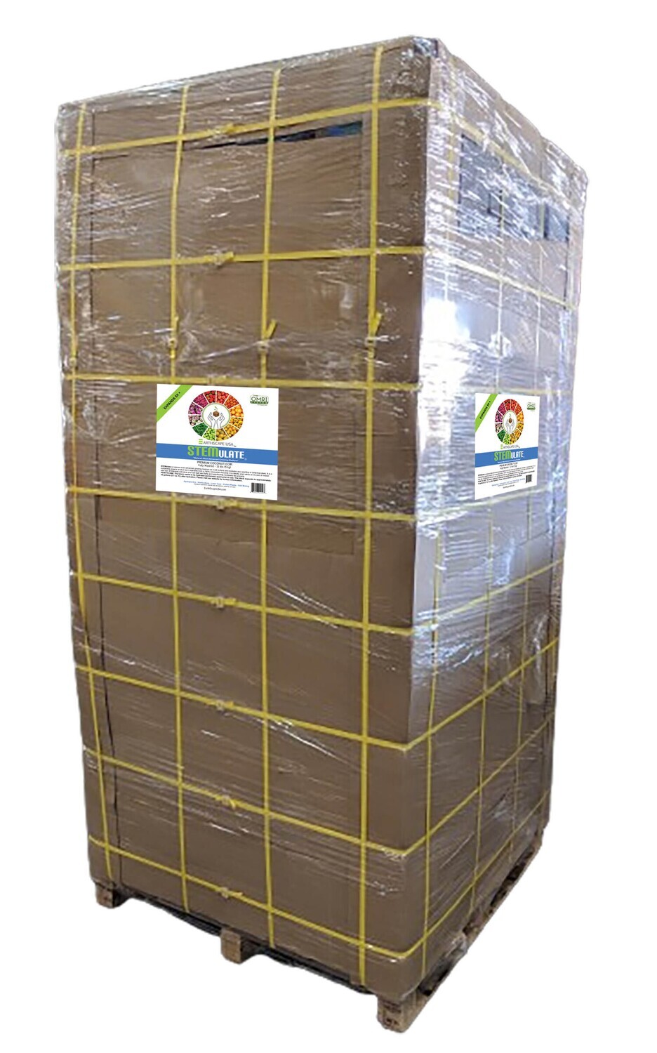 Coconut Coir STEMulate Block (11 lbs/16 gallon), Wrapped and Labeled by Pallet ($7.56 per Block)