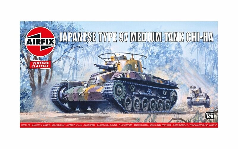 Airfix A01319V Type 97 Chi Ha Japanese Tank 1:76 Scale Plastic Model Kit