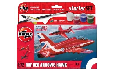 Airfix A55002 Small Starter Set Red Arrows Hawk 1:72 Scale Plastic Model Kit