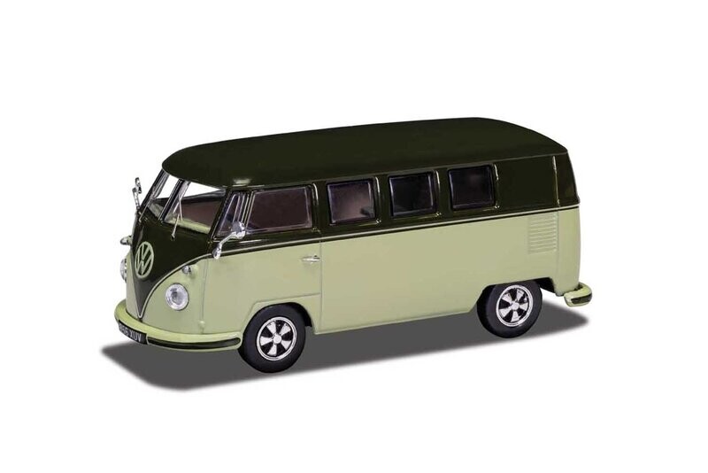 Corgi VA14502 Vanguards Volkswagen Campervan Type 2 (T1)- Palm Green & Sand Diecast Model