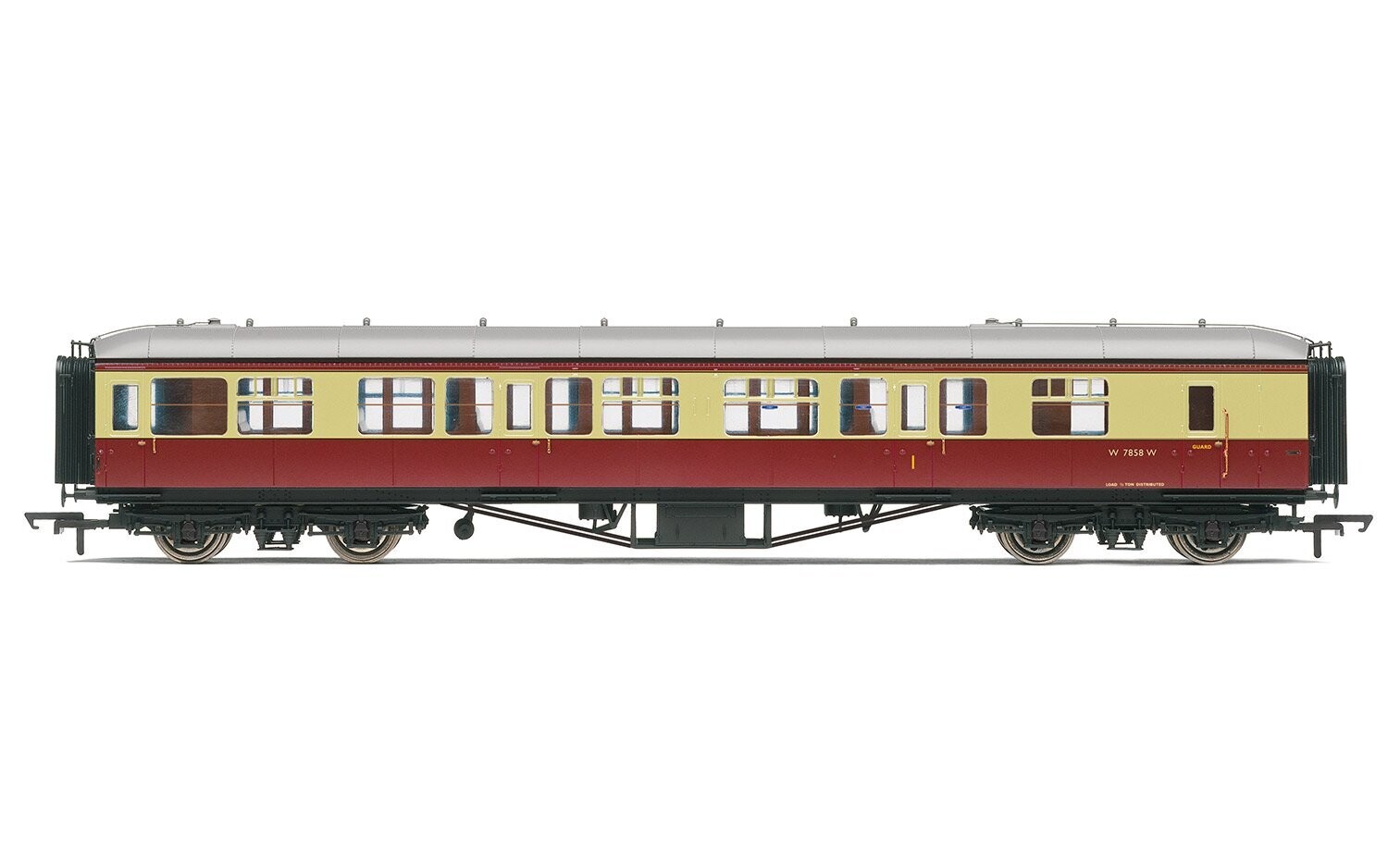 Hornby R4408B BR, 63' Hawksworth Brake Composite, W7858W - Era 4