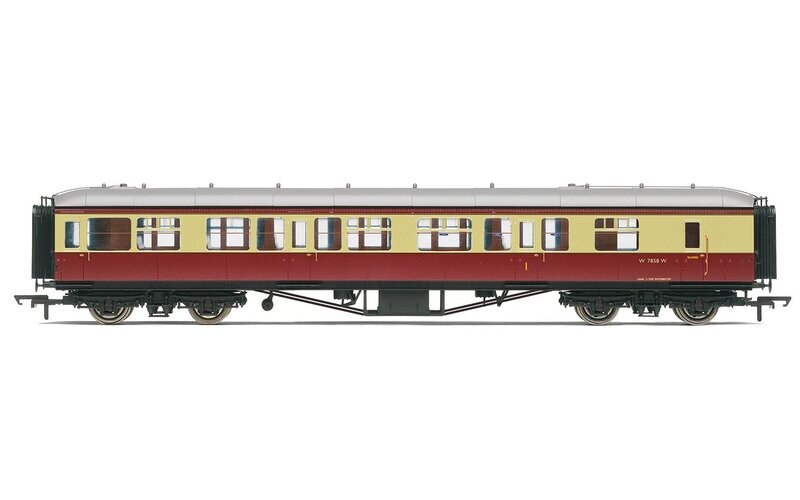 Hornby R4408B BR, 63' Hawksworth Brake Composite, W7858W - Era 4
