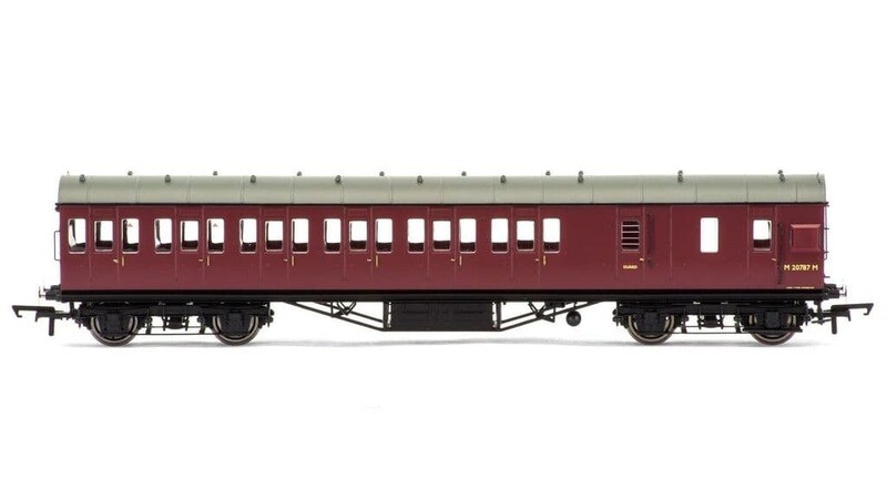 Hornby R4691 57' non-corridor brake third M20787M in BR maroon