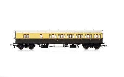 Hornby R4877A GWR, Collett 57' Bow Ended D98 Six Compartment Brake Third (Right Hand), 5504 - Era 3