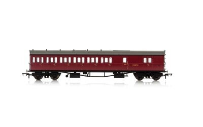 Hornby R4880 BR, Collett 57' Bow Ended D98 Six Compartment Brake Third (Left Hand), W5507W - Era 4