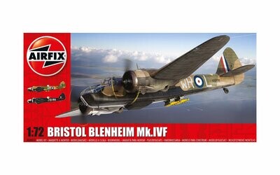 Airfix A04017 Bristol Blenheim Mk.IVF Fighter 1:72 Scale Plastic Model Kit