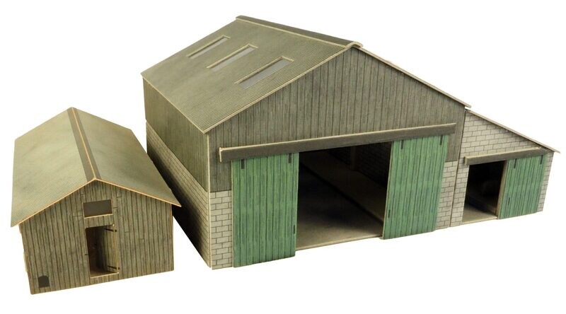 Metcalfe PO252 OO/HO Scale Manor Farm Buildings Card Kit