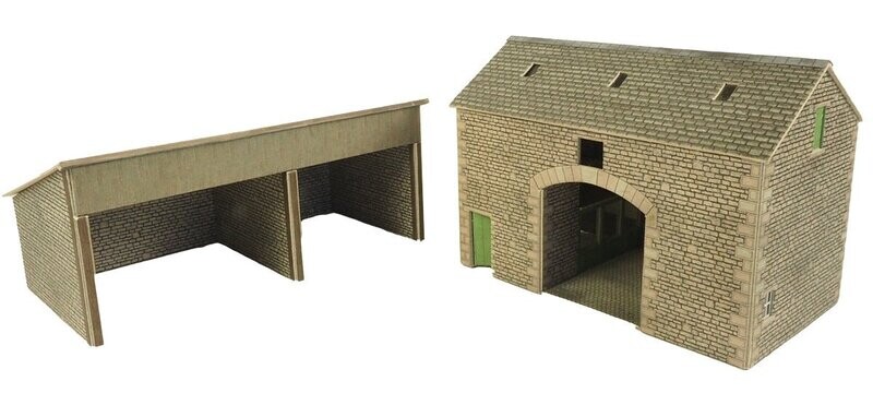 Metcalfe PO251 OO/HO Scale Manor Farm Barn Card Kit