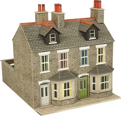 Metcalfe PO262 OO/HO Scale Terraced Houses In Stone Card Kit