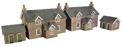 Metcalfe PO255 OO/HO Scale Workers Cottages Card Kit