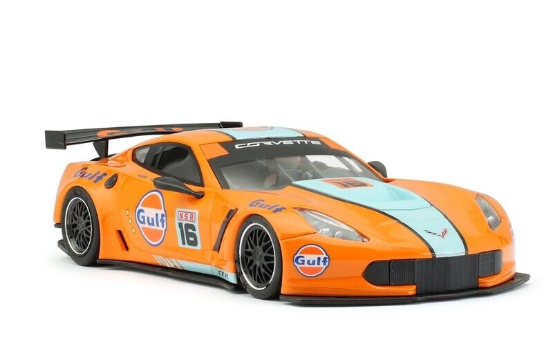 NSR 0216AW Corvette C7R Gulf Orange No.16 AW King 21 EVO Slot Car