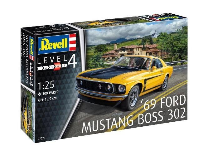 Revell Ford Mustang Boss Modelo Kit Escala mustang boss 302 modelo 1969 Revell Ford Mustang Boss Modelo Kit Escala
