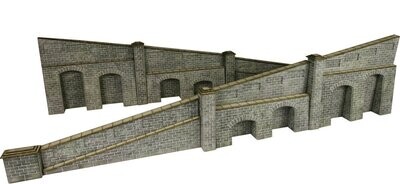 Metcalfe PO249 OO/HO Scale Tapered Retaining Wall In Stone Card Kit