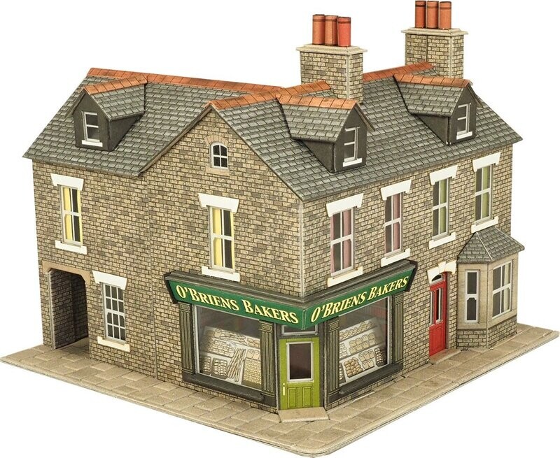 Metcalfe PO264 OO/HO Scale Corner Shop In Stone Card Kit