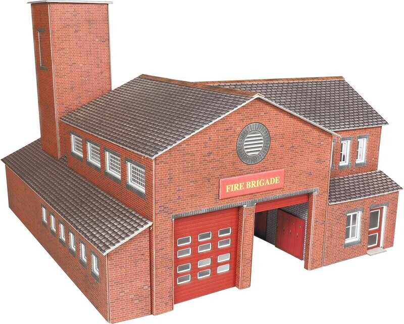 Metcalfe PO289 OO/HO Fire Station Card Kit
