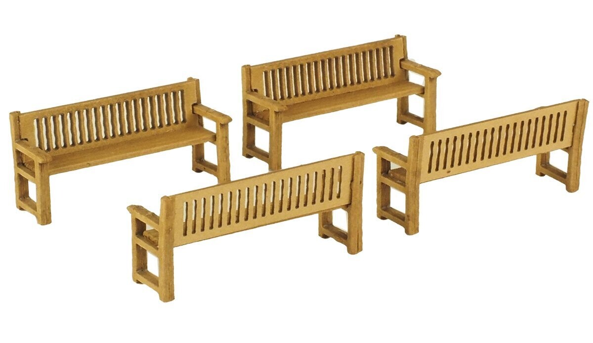 Metcalfe PO503 OO/HO Scale Park Benches Card Kit