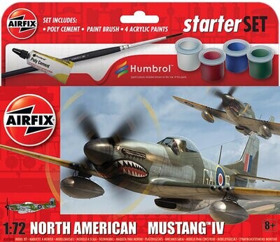 Airfix A55107A Gift Set - North American Mustang Mk.IV 1:72 Scale Plastic Model Kit