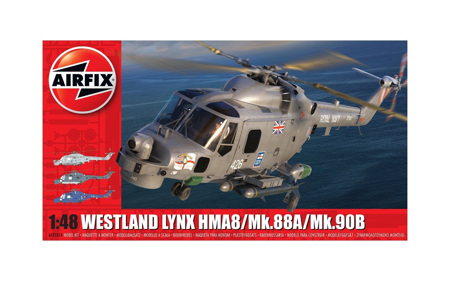 Airfix A10107A Westland Lynx HMA8/Mk.88/Mk.90B 1:48 Scale Plastic Model Kit