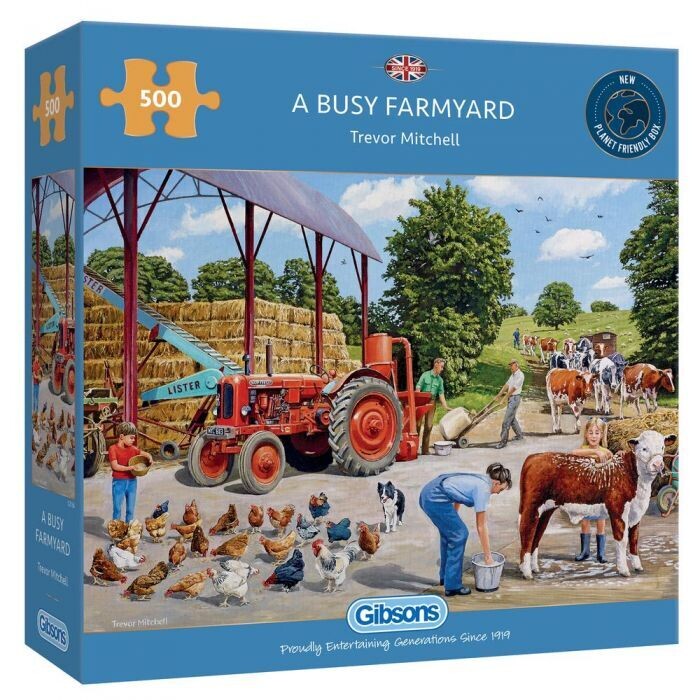 Gibsons G3136 A Busy Farm Yard 500 Piece Jigsaw Puzzle