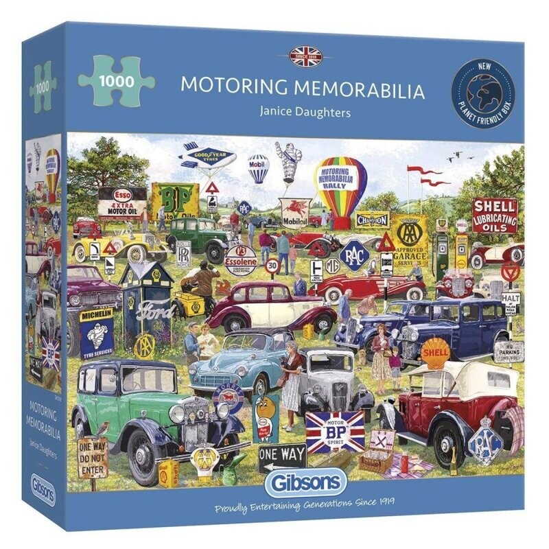 Gibsons G6306 Motoring Memorabilia 1000 Piece Jigsaw Puzzle