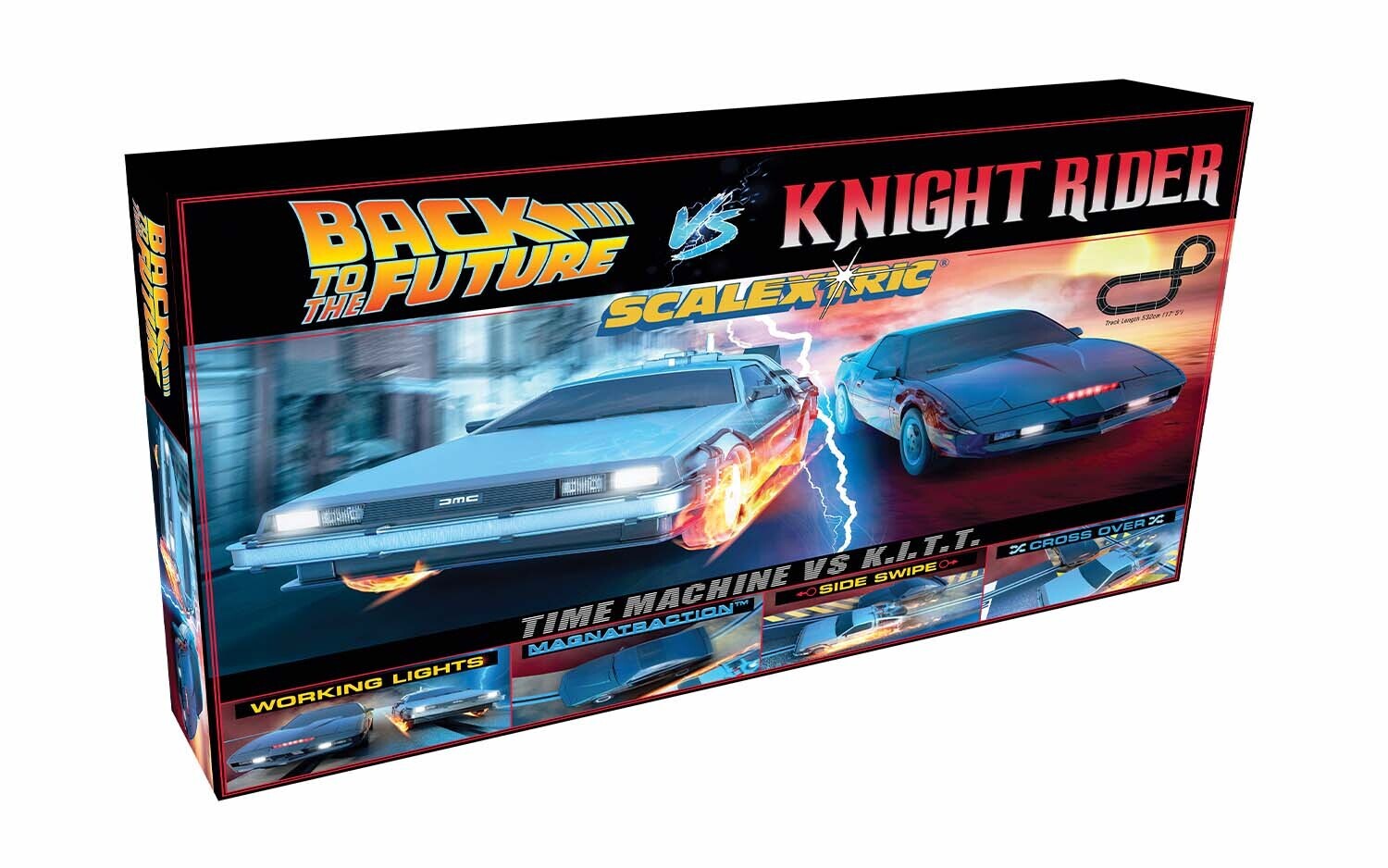 Scalextric C1431M Scalextric 1980s TV - Back to the Future vs Knight Rider Race Set