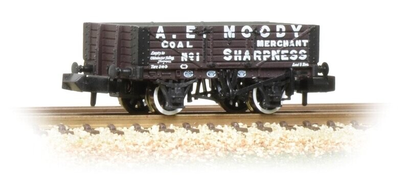 Graham Farish 377-060 5 Plank Wagon with Wooden Floor 'A.E.Moody' N Gauge