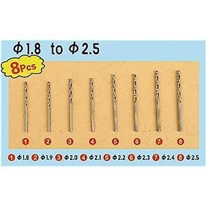 Trumpeter 09956 Drill Set 3 (8 pcs ø 1.8 to ø 2.5mm)