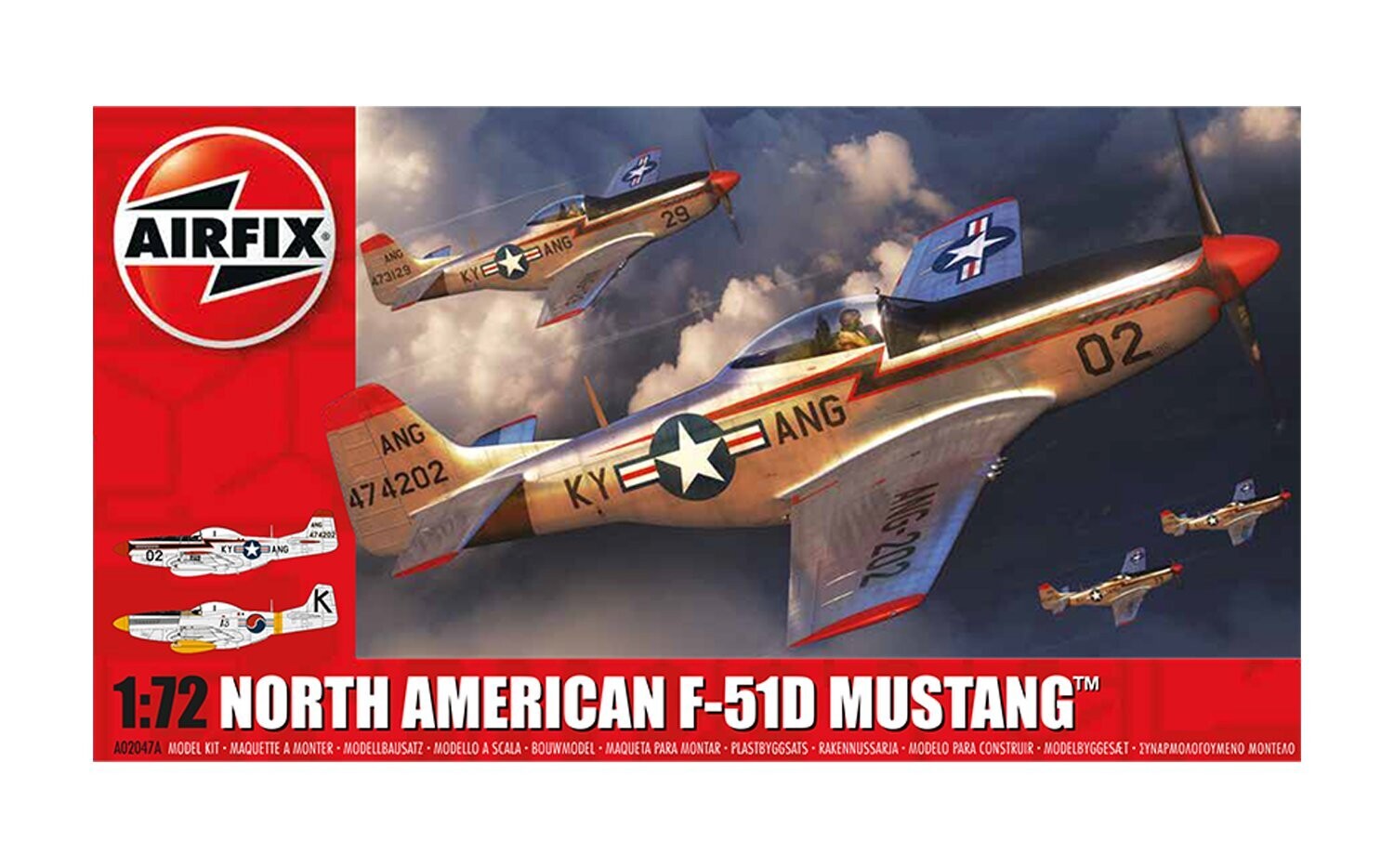 Airfix A02047A North American F-51D Mustang 1:72 Scale Plastic Model Kit