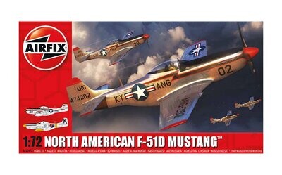Airfix A02047A North American F-51D Mustang 1:72 Scale Plastic Model Kit