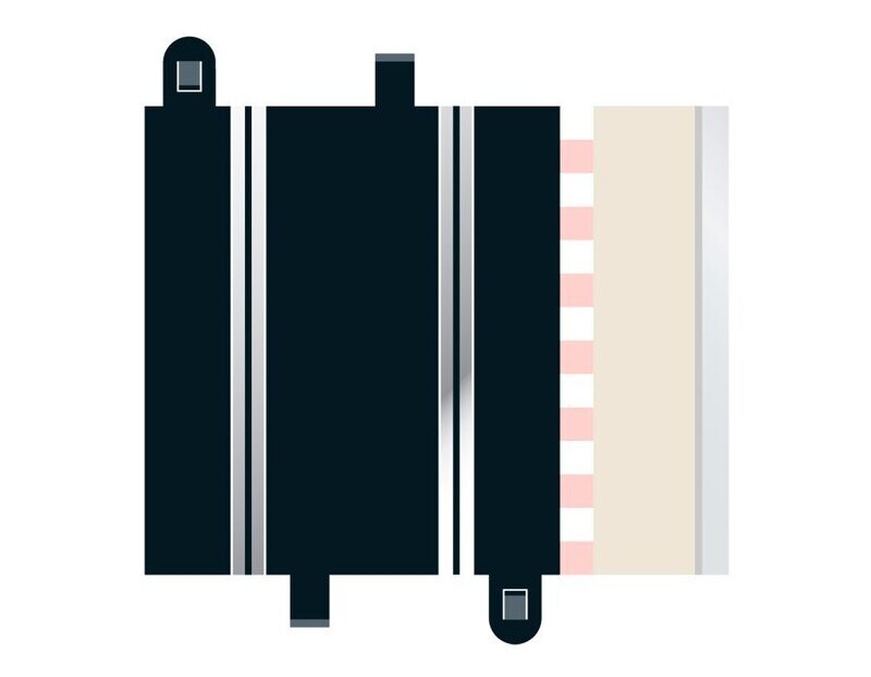 Scalextric C8207 Half Straight 175mm x 2