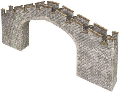 Metcalfe PO296 OO/HO Scale Castle Wall Bridge Card Kit