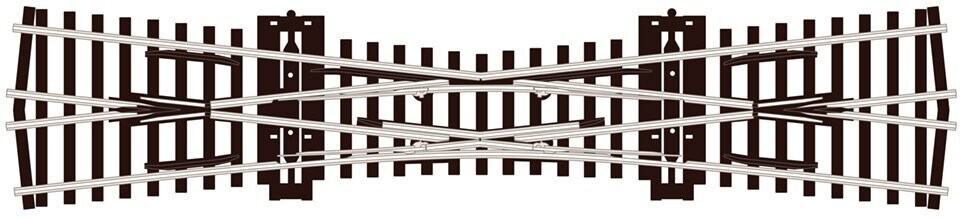 Peco SL-E180 Crossing, Single Slip  (Electrofrog) Code 75 OO/HO Gauge