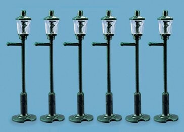 Modelscene by Peco 5004 Gas Lamp Posts Kit 6 pcs OO/HO Gauge