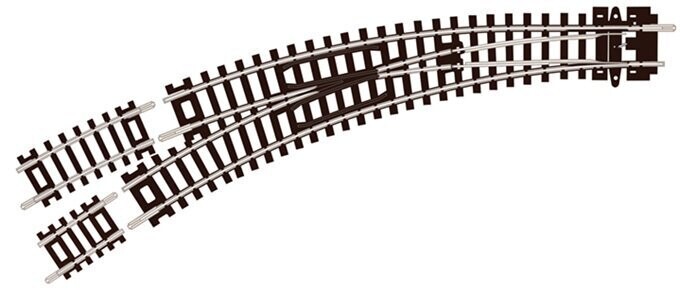 Peco ST-45 Curved Turnout, Left Hand Code 80 N Gauge