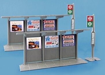 Modelscene by Peco 5007 Bus Stop and Shelter Kit OO/HO Gauge