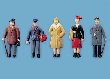 Modelscene by Peco 5058 Standing Passengers Set B Figures OO/HO Gauge
