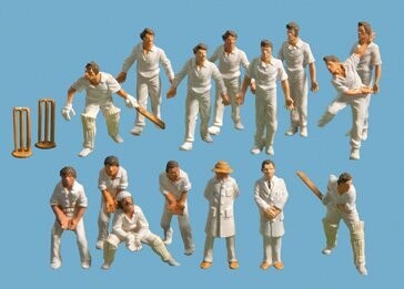 Modelscene by Peco 5300 Cricketers Figures 15pcs OO/HO Gauge