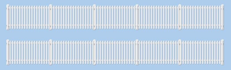 Ratio 421 GWR Station Fencing- White Kit OO/HO Gauge