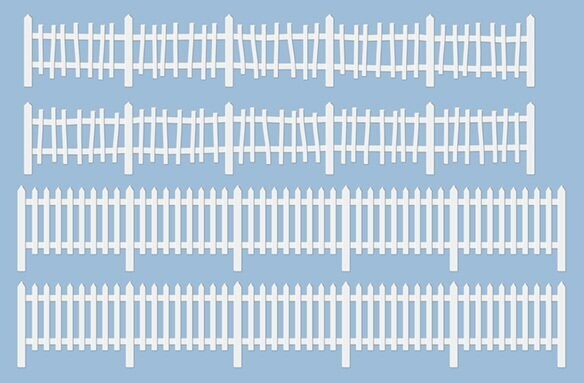 Wills Kits SS45 Rustic and Picket Fencing Kit OO/HO Gauge