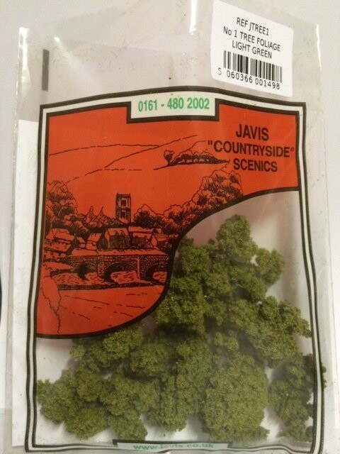 Javis No1 Tree Foliage Light Green (Bag 13/14 grams) OO/HO Scale JTREE1