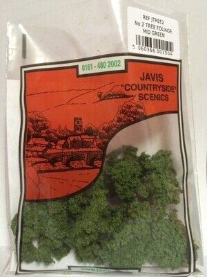 Javis No2 Tree Foliage Mid Green (Bag 13/14 grams) OO/HO Scale JTREE2