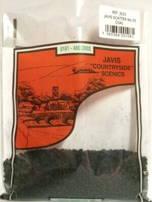 Javis Scatter No 25 -Coal-Black (Bag 40 grams) OO/HO Scale JS25