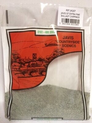 Javis Extra Fine Ballast Chippings- Grey (Bag 220 grams) N Scale JXGST