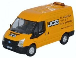 Oxford Diecast Ford Transit MkV SWB Medium Roof JCB (76FT027) 1:76 (OO) Scale Model