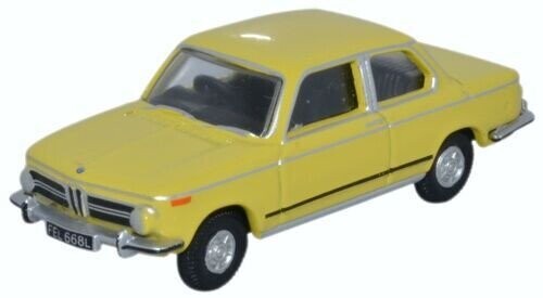 Oxford Diecast BMW 2002 Golf Yellow (76BM02002) 1:76 (OO) Scale Model