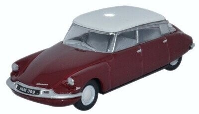 Oxford Diecast Citroen DS19 Regal Red/White (76CDS004) 1:76 (OO) Scale Model