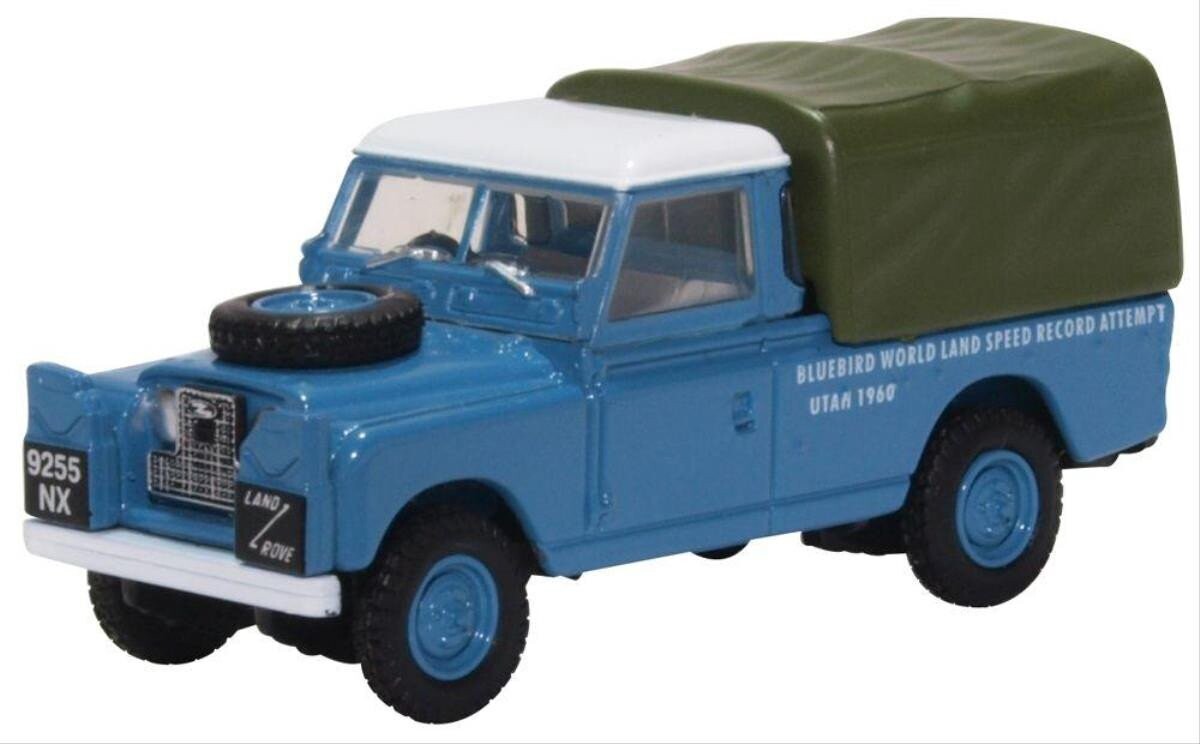 Oxford Diecast Land Rover Series II LWB Canvas Bluebird Land Speed Record (76LAN2020) 1:76 (OO) Scale Model