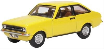 Oxford Diecast Ford Escort MkII Signal Yellow (76ESC002) 1:76 (OO) Scale Model