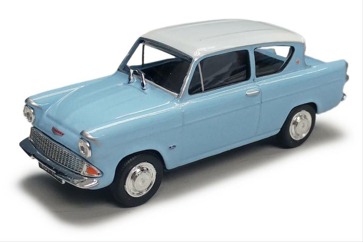 Cararama 417260 Ford Anglia Light Blue  1:43 Scale Diecast Model