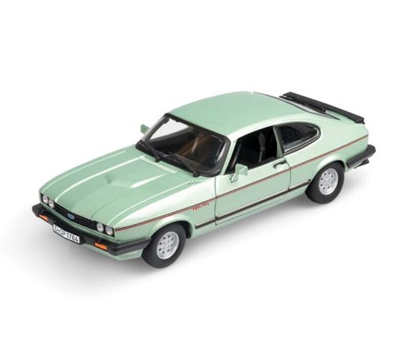 Bburago 18-21093 Ford Capri 1982- Metallic Green 1:24 Scale Diecast Model